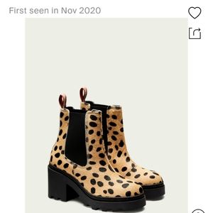 Scotch & Soda Calista Leopaed Print Leather Ankle Boot